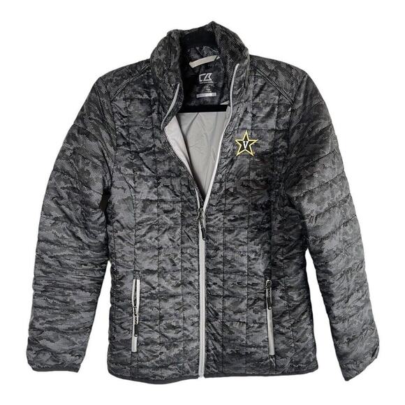 Vanderbilt Lightweight Cutter & Buck Women’s Down Quilted Puffer Camo Coat Small - Picture 1 of 4
